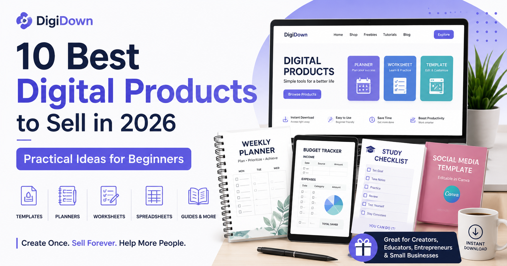 10 Best Digital Products to Sell in 2026: Practical Ideas for Beginners - DigiDown blog