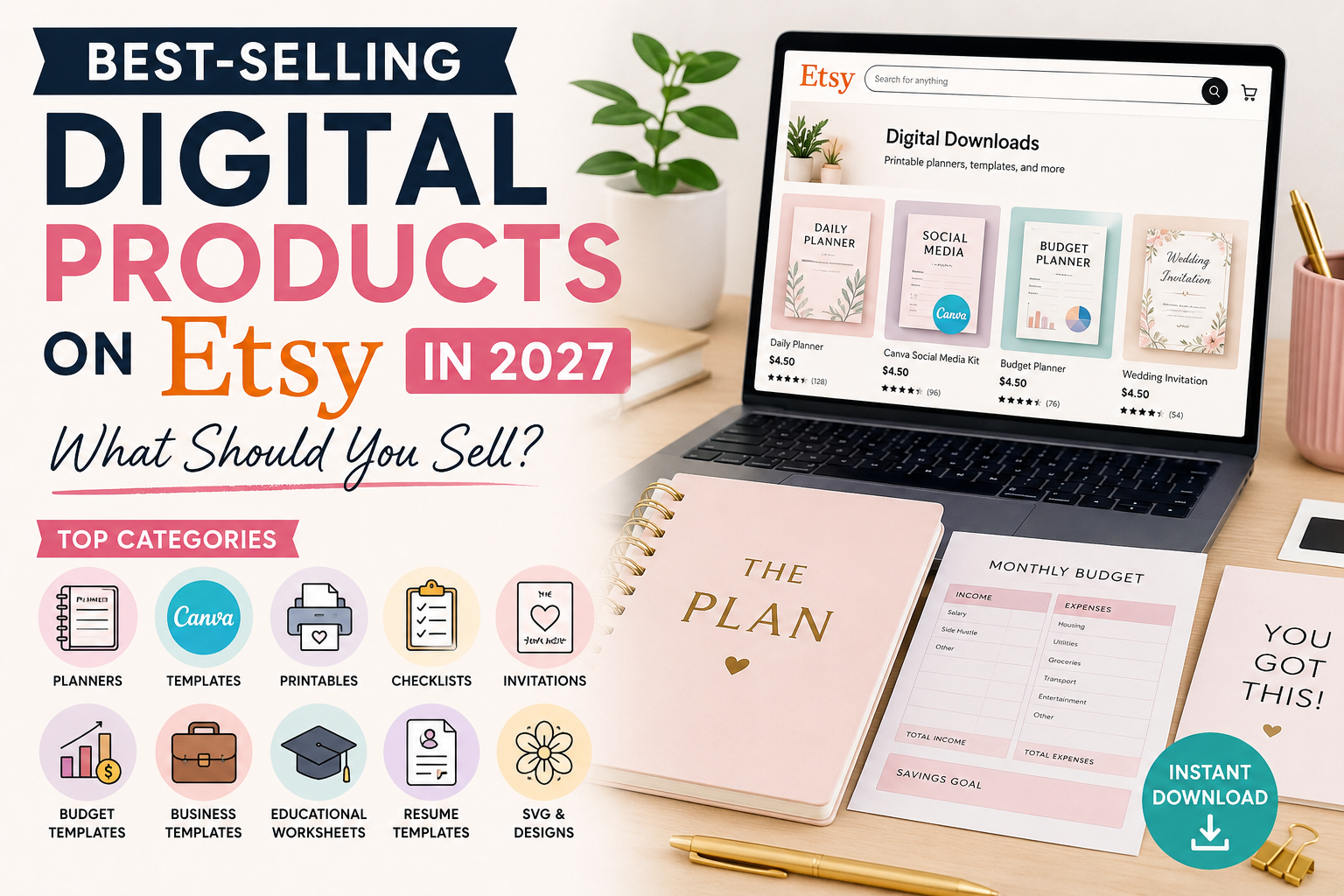 Best-Selling Digital Products on Etsy in 2027: What Should You Sell? - DigiDown blog