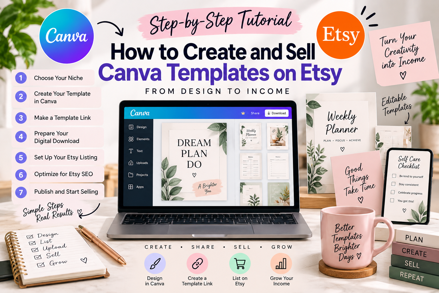 How to Create and Sell Canva Templates on Etsy: Step-by-Step Tutorial - DigiDown tutorial